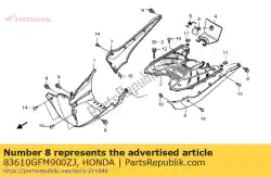 Here you can order the cover, l. Floor side *nh1 from Honda, with part number 83610GFM900ZJ: