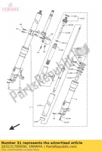 yamaha 2S3231700000 cilinder comp., voorvork - Onderkant