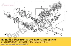 Aqui você pode pedir o titular, unidade final em Honda , com o número da peça 21281MS9000: