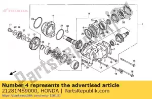Honda 21281MS9000 houder, eindoverbrenging - Onderkant