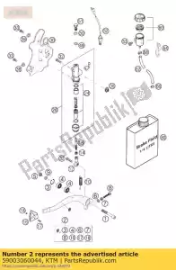 ktm 59003060044 achterremhendel cpl.2000 - Onderkant