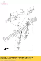 Here you can order the hose, brake 2 from Yamaha, with part number 5UN258730000: