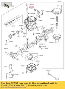 kawasaki 920591626 buis, 5x9x320 zx600-a1 - Onderkant