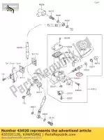 430201126, Kawasaki, pistone-comp-freno kawasaki klx  s dtracker d c t sf w klx250 tracker 125 klx125 klx250s 250 , Nuovo