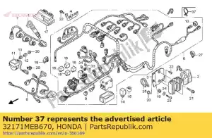Honda 32171MEB670 bolsa, fechadura - Lado inferior