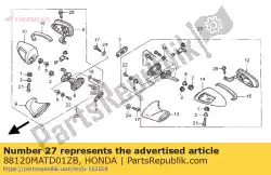 Ici, vous pouvez commander le miroir assy., l. Retour * nh auprès de Honda , avec le numéro de pièce 88120MATD01ZB: