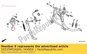 Honda 50535MCA000 soporte, soporte lateral - Lado inferior