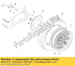 Qui puoi ordinare ruota posteriore da Piaggio Group , con numero parte 666323: