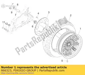 Piaggio Group 666323 rear wheel - Bottom side