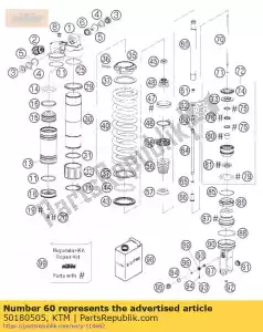 ktm 50180505 t?oczysko d = 18 l = 168 m16x1 - Dół