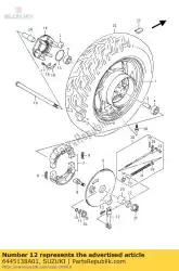 hendel, rr rem van Suzuki, met onderdeel nummer 6445138A01, bestel je hier online: