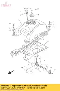 yamaha 985070301400 screw, pan head - Bottom side