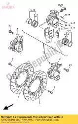 Qui puoi ordinare caliper assy (a sinistra) da Yamaha , con numero parte 42H258101100: