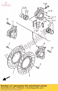 Yamaha 42H258101100 remklauw (links) - Onderkant