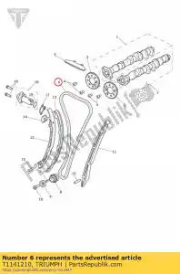 triumph T1141210 chaîne à cames 138 maillons - La partie au fond