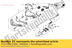 Here you can order the stay, taillight upper from Honda, with part number 77215MCZ000: