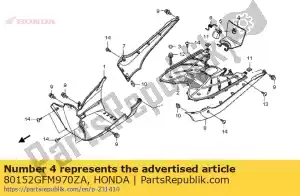 Honda 80152GFM970ZA tampa, combustível * nh1 * - Lado inferior