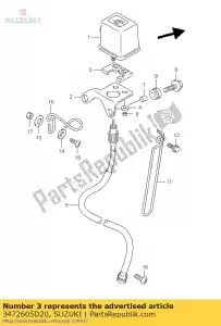 Suzuki 3472605D20 coussin - La partie au fond