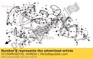 honda 57150MGSD70 guarda, modulador de abs - Lado inferior