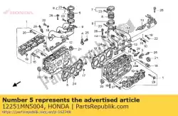 Aquí puede pedir culata junta de Honda , con el número de pieza 12251MN5004: