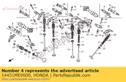 Here you can order the shaft a,rocker from Honda, with part number 14451ME9000: