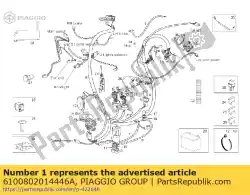 Tutaj możesz zamówić zwolnij odpowietrznik silnika. Gp130 od Piaggio Group , z numerem części 6100802014446A: