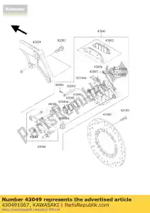 Kawasaki 430491067 o-ring - Linkerkant