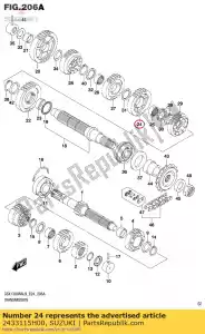 suzuki 2433115H00 engranaje, 3er accionado - Lado inferior