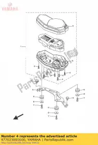 yamaha 977023001600 parafuso, batendo - Lado inferior