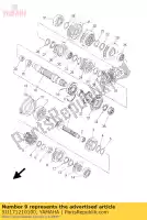 5JJ171210100, Yamaha, engranaje, segundo piñón yamaha fzs yzf r 1000 2000 2001 2002 2003 2004 2005, Nuevo