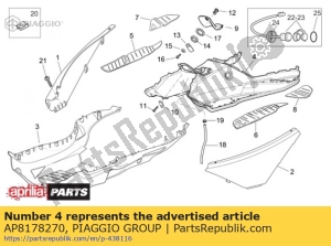 aprilia AP8178270 panel pod?ogowy. szary - Dół