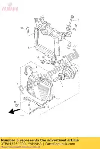 yamaha 3TB843250000 parafuso, encaixe do aro - Lado inferior