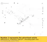AP8161019, Piaggio Group, drijfstang scharnierpen aprilia derbi piaggio  carnaby rambla sport city sport city cube sport city street 125 200 250 300 2004 2005 2006 2007 2008 2009 2010 2012, Nieuw