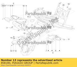 Aprilia 858180, Plaat licht bedrading, OEM: Aprilia 858180