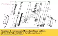 51412KRN711, Honda, anillo, copia de seguridad honda crf  r x cr cr250r crf250r crf450r crf450x 250 450 , Nuevo