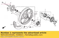 Aqui você pode pedir o conjunto amortecedor, roda em Honda , com o número da peça 06410GCR000:
