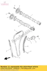 yamaha 936074419000 szpilka, ko?ek (8v8) - Dół