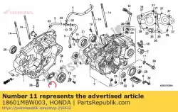 Ici, vous pouvez commander le soupape comp., roseau auprès de Honda , avec le numéro de pièce 18601MBW003: