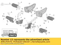 AP8146476, Piaggio Group, Lh footrest support aprilia  caponord etv 1000 2001 2002 2003 2004 2005, New