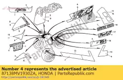 Here you can order the no description available at the moment from Honda, with part number 87138MV1930ZA: