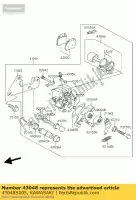 43048S005, Kawasaki, zacisk-t?ok kawasaki kfx400 400 , Nowy