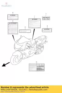 Suzuki 9901140F50SDE om gsxr1000k1 - Dół