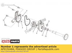 Aprilia AP9150484, Pokrywa pompy wodnej, OEM: Aprilia AP9150484