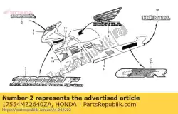 Aqui você pode pedir o marca, l. Tanque de combustível (###) em Honda , com o número da peça 17554MZ2640ZA: