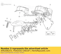 Aquí puede pedir puerta del compartimento de la rueda de Piaggio Group , con el número de pieza AP8268253: