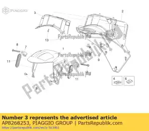 Piaggio Group AP8268253 deur van de wielruimte - Onderkant