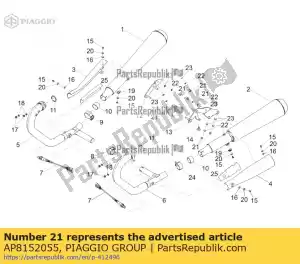 Piaggio Group AP8152055 tornillo hexagonal m8x12 - Lado inferior