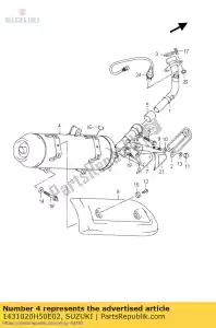 suzuki 1431020H50E02 t?umik, komplet - Dół