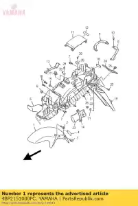 yamaha 4BP2151000PC pára-choque dianteiro comp. - Lado inferior