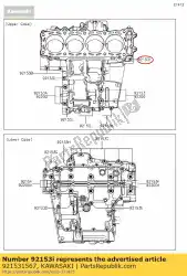 Qui puoi ordinare bullone flangia, 6x65 da Kawasaki , con numero parte 921531567: